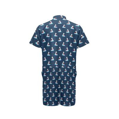 Shark Print Design LKS3010 Men's Romper