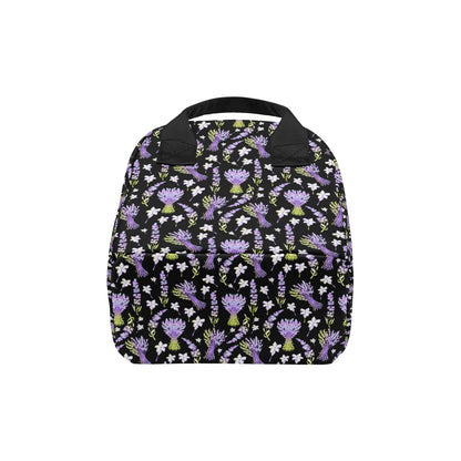 Lavender Pattern Print Design LV04 Insulated Lunch Bag