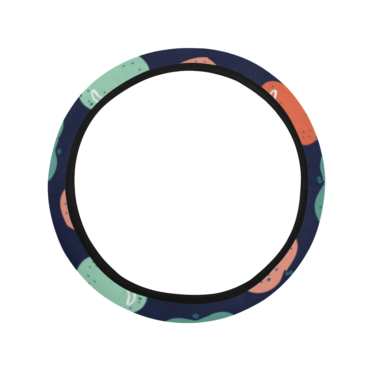 Apple Pattern Print Design AP09 Steering Wheel Cover with Elastic Edge