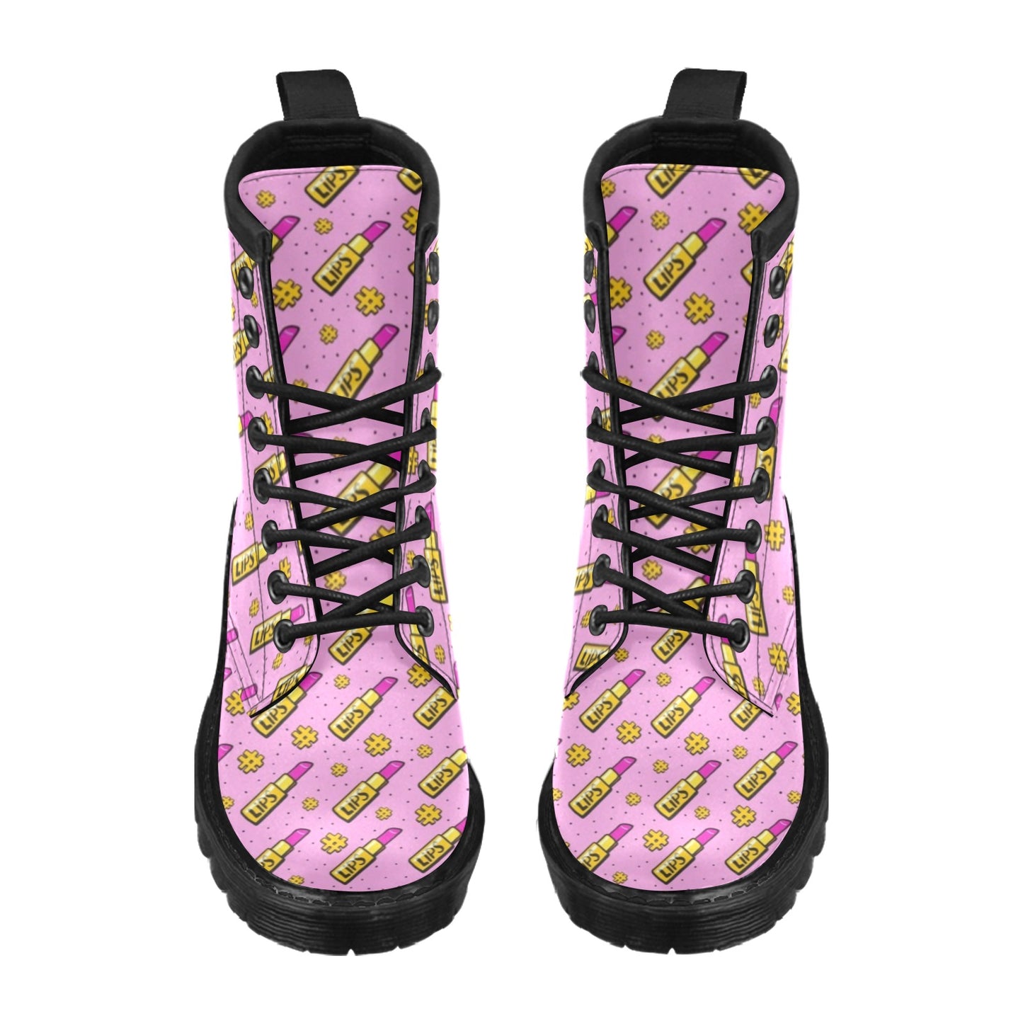 Lipstick Pattern Print Design LT03 Women's Boots