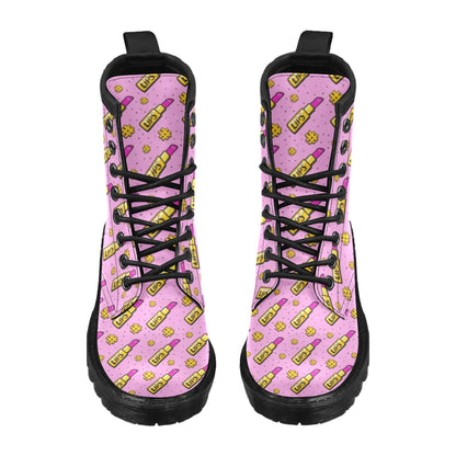 Lipstick Pattern Print Design LT03 Women's Boots