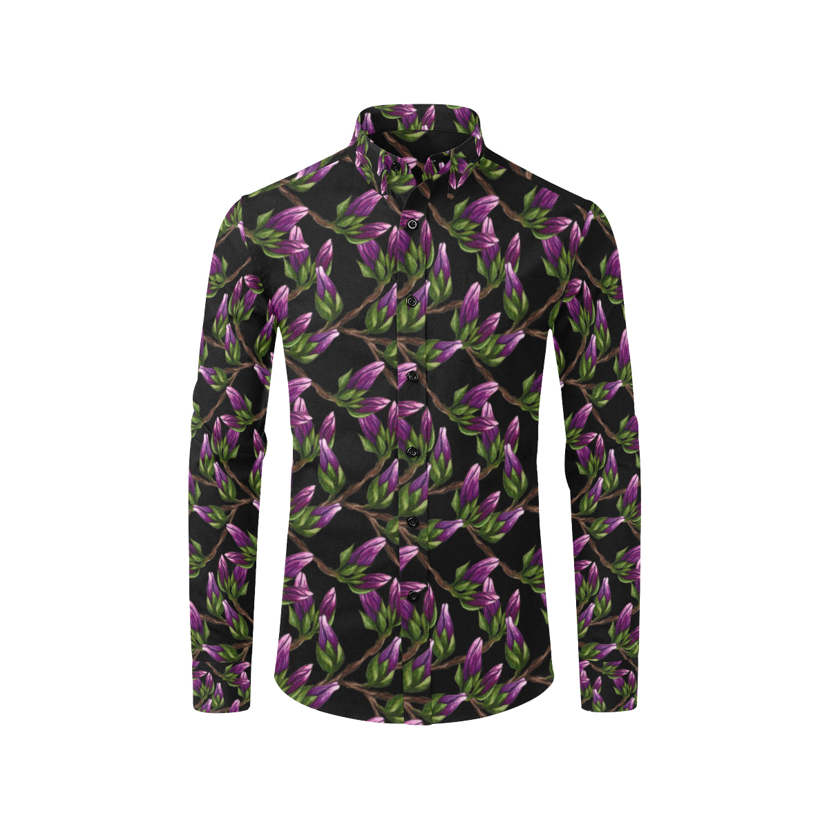Magnolia Pattern Print Design MAG010 Men's Long Sleeve Shirt