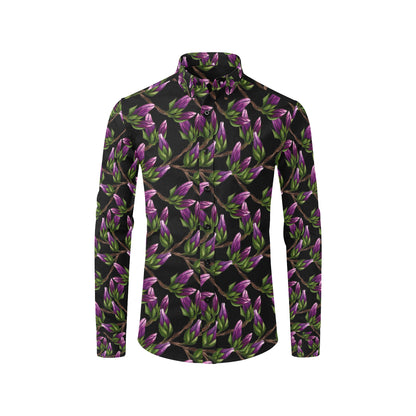 Magnolia Pattern Print Design MAG010 Men's Long Sleeve Shirt