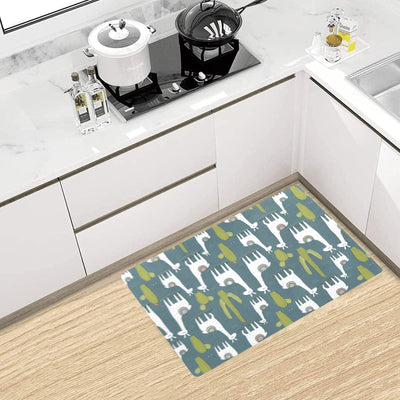 Llama Cactus Pattern Print Design 03 Kitchen Mat