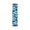 Blue Hibiscus Pattern Print Design HB011 Car Seat Belt Cover