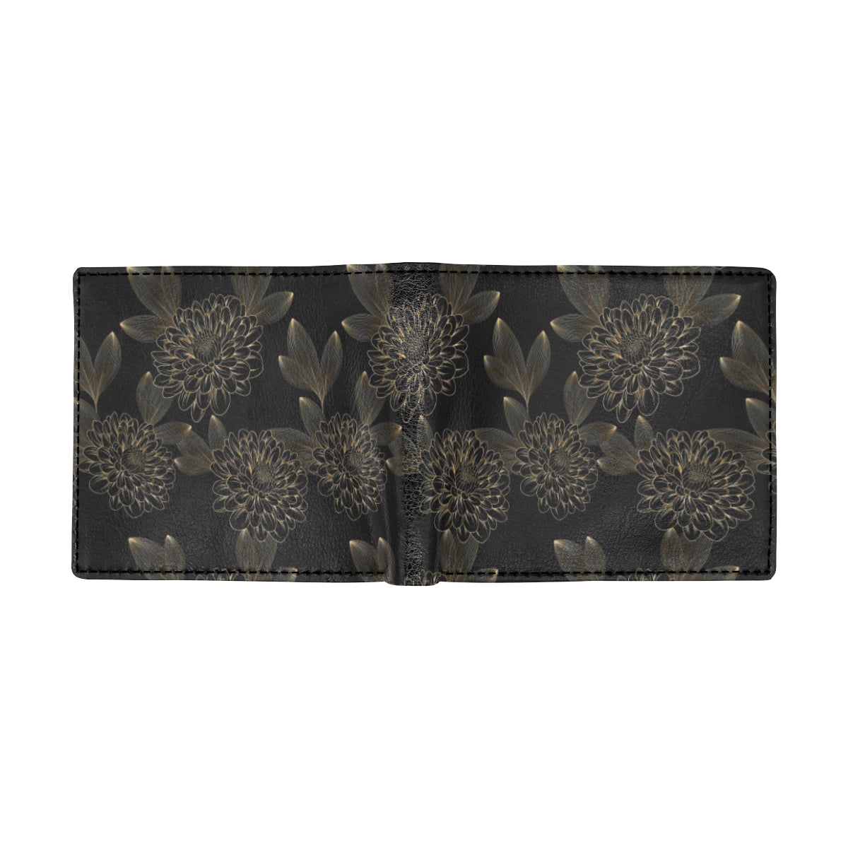 Dahlia Pattern Print Design DH04 Men's ID Card Wallet