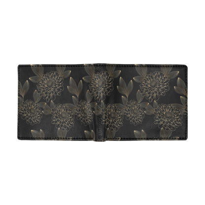 Dahlia Pattern Print Design DH04 Men's ID Card Wallet