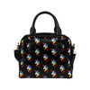 Rainbow Unicorn Pattern Print Design A03 Shoulder Handbag