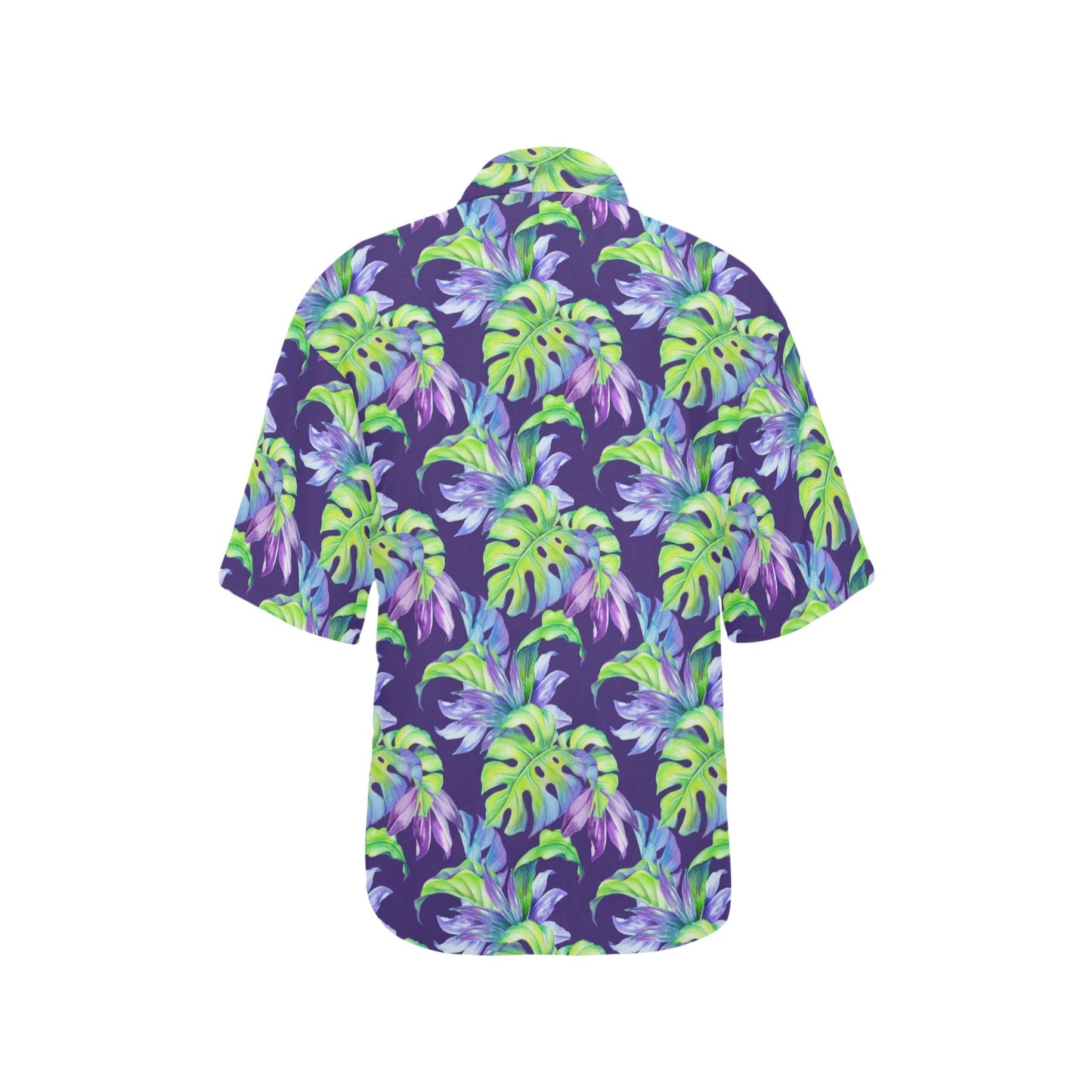 Tropical Flower Pattern Print Design TF019 Women's Hawaiian Shirt