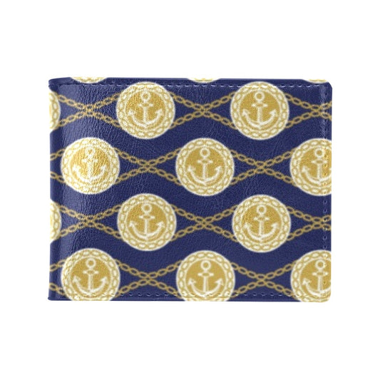Anchor Luxury Pattern Men's ID Card Wallet
