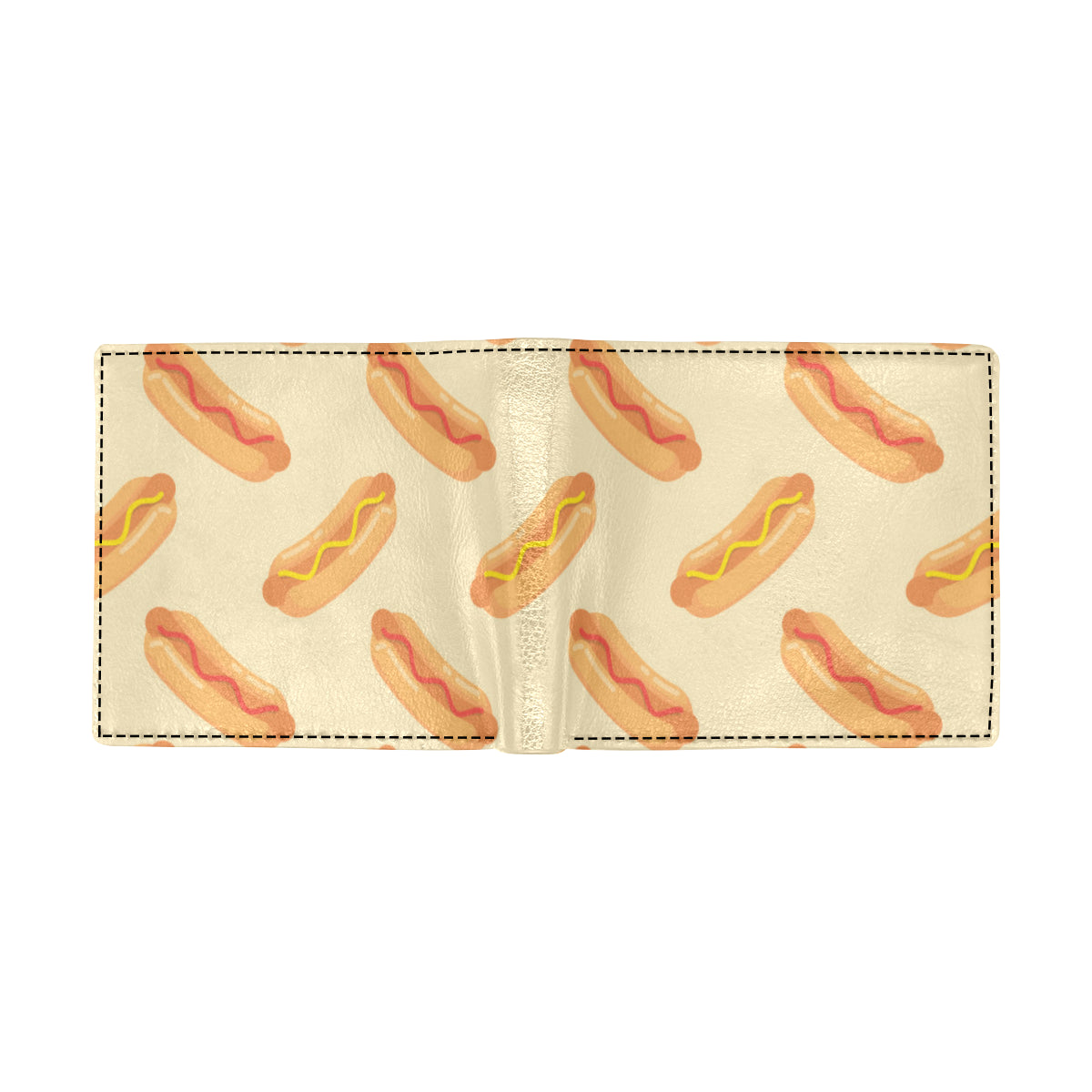 Hot Dog Pattern Print Design 05 Men's ID Card Wallet