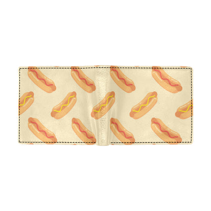 Hot Dog Pattern Print Design 05 Men's ID Card Wallet