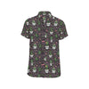 Cactus Pattern Print Design 03 Men's Short Sleeve Button Up Shirt