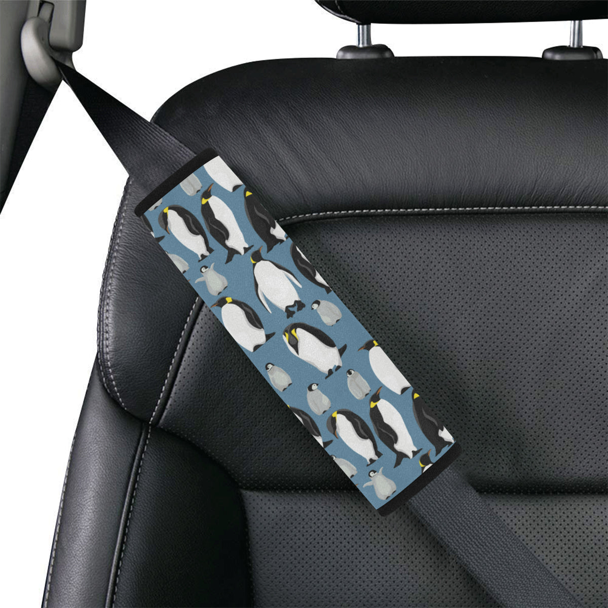 Penguin Pattern Print Design A03 Car Seat Belt Cover