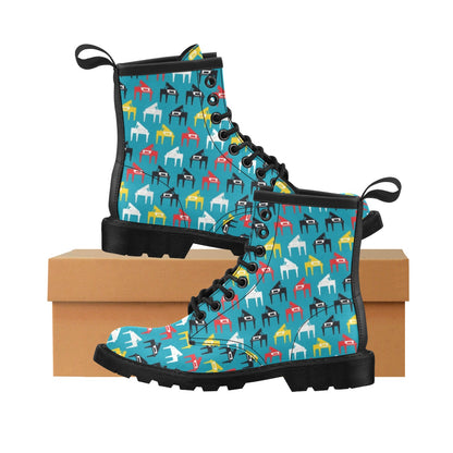 Piano Print Design LKS403 Women's Boots