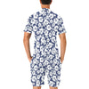 Hibiscus Pattern Print Design HB012 Men's Romper