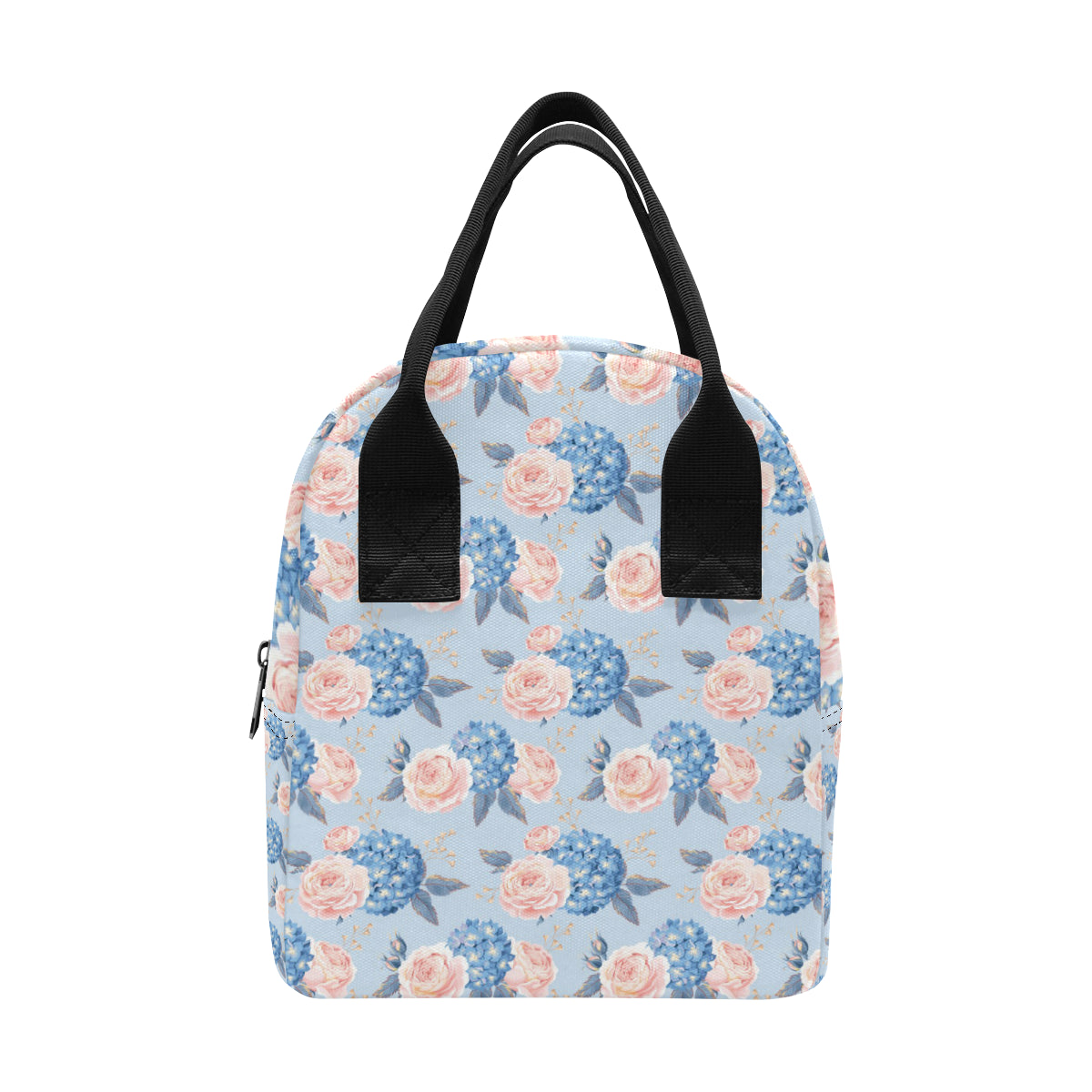 Hydrangea Pattern Print Design HD06 Insulated Lunch Bag