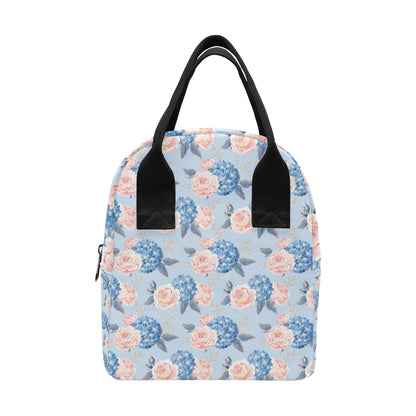 Hydrangea Pattern Print Design HD06 Insulated Lunch Bag