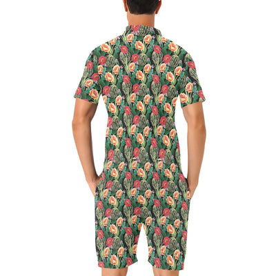 Cactus Pattern Print Design 06 Men's Romper