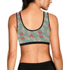 Angel Wings Heart Design Themed Print Sports Bra