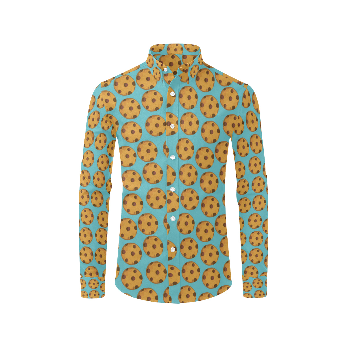 Cookie Pattern Print Design 01 Men's Long Sleeve Shirt