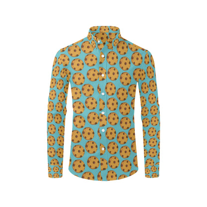 Cookie Pattern Print Design 01 Men's Long Sleeve Shirt