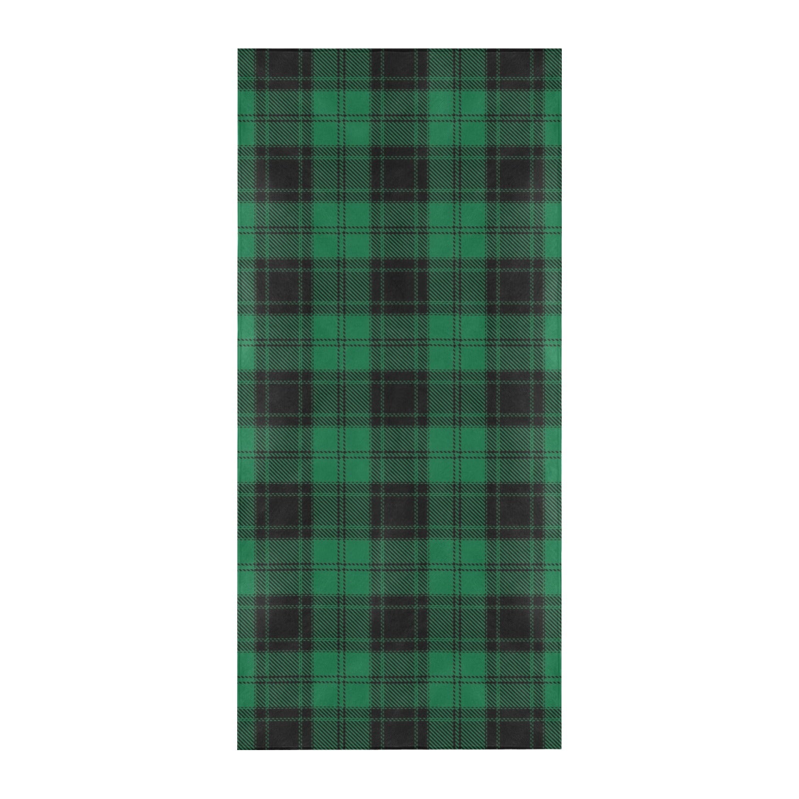 Tartan Green Print Design LKS302 Beach Towel 32" x 71"