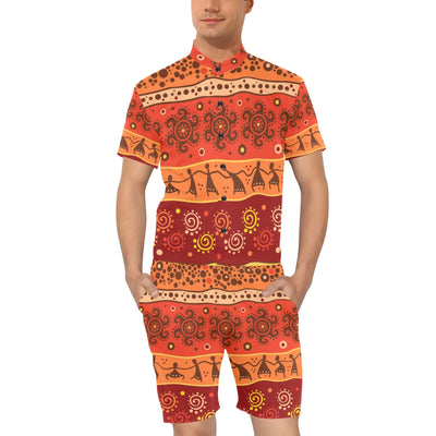 African Pattern Print Design 04 Men's Romper