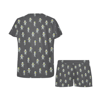 Mummy Print Design LKS305 Women's Short Pajama Set