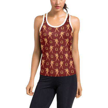 Ancient Greek Print Design LKS307 Women's Racerback Tank Top
