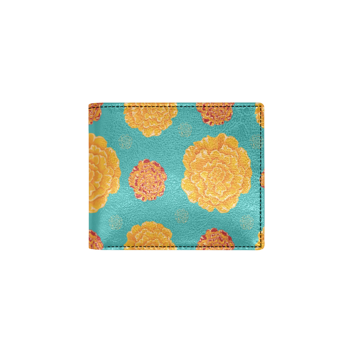 Marigold Pattern Print Design 02 Men's ID Card Wallet