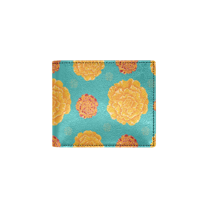 Marigold Pattern Print Design 02 Men's ID Card Wallet