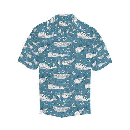 Humpback Whale Pattern Print Design 03 Men's Hawaiian Shirt