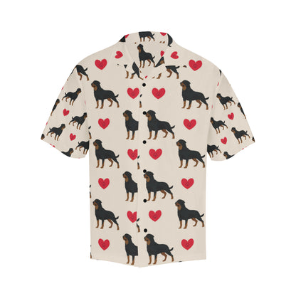 Rottweiler Pattern Print Design A02 Men's Hawaiian Shirt