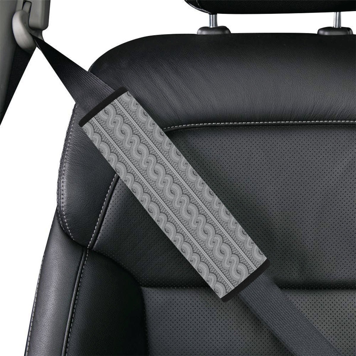 Cable Knit Pattern Print Design 01 Car Seat Belt Cover