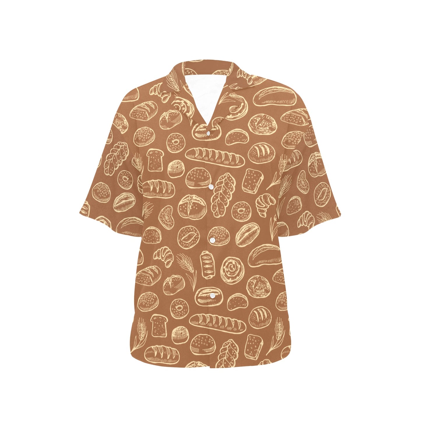 Bread Pattern Print Design 03 Women's Hawaiian Shirt