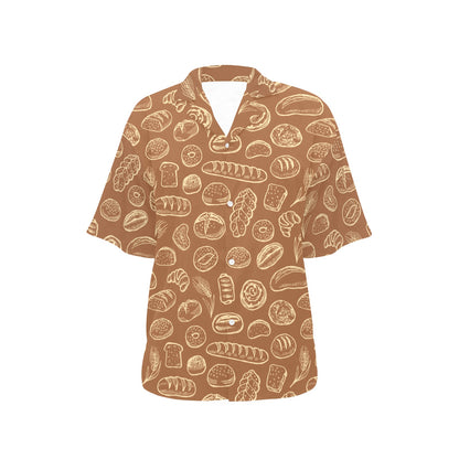 Bread Pattern Print Design 03 Women's Hawaiian Shirt