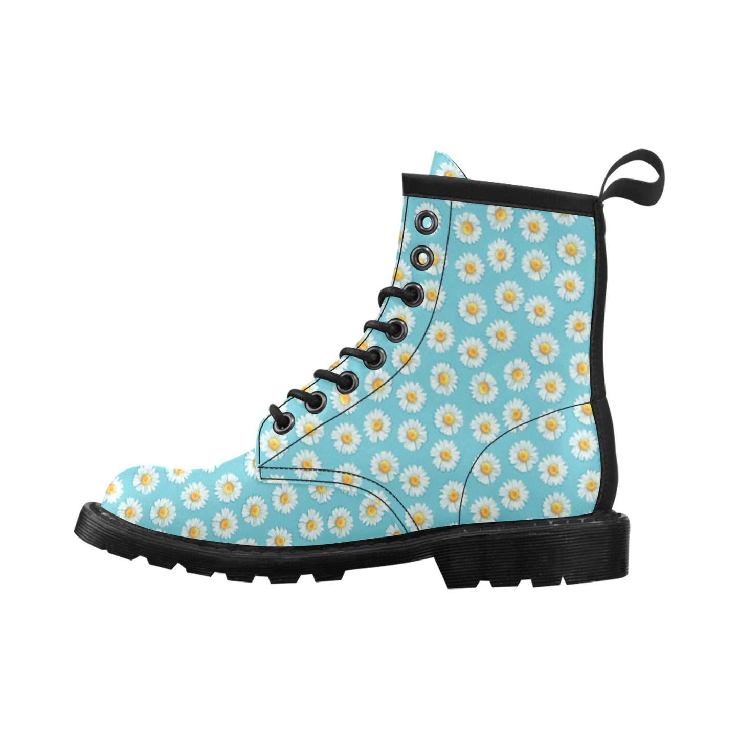 Daisy Pattern Print Design DS03 Women's Boots