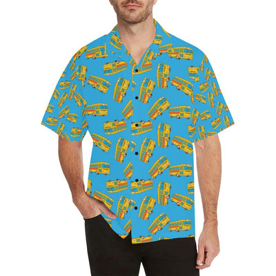 School Bus Print Design LKS302 Men's Hawaiian Shirt