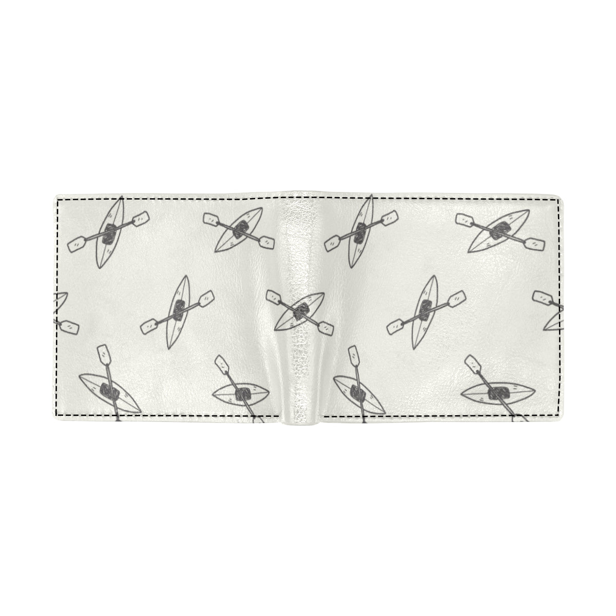 Kayak Pattern Print Design 01 Men's ID Card Wallet