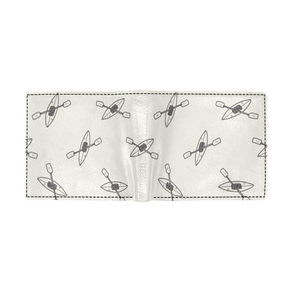 Kayak Pattern Print Design 01 Men's ID Card Wallet