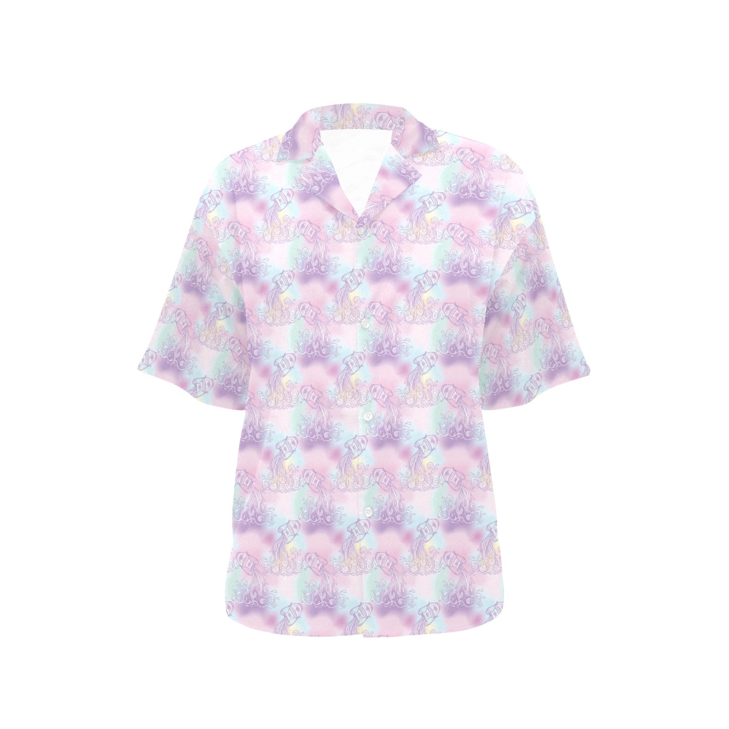 Aquarius Zodiac Pattern Print Design 01 Women's Hawaiian Shirt