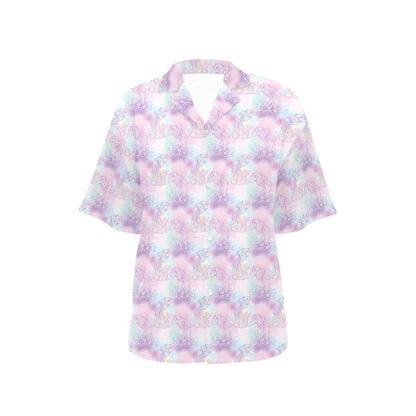 Aquarius Zodiac Pattern Print Design 01 Women's Hawaiian Shirt