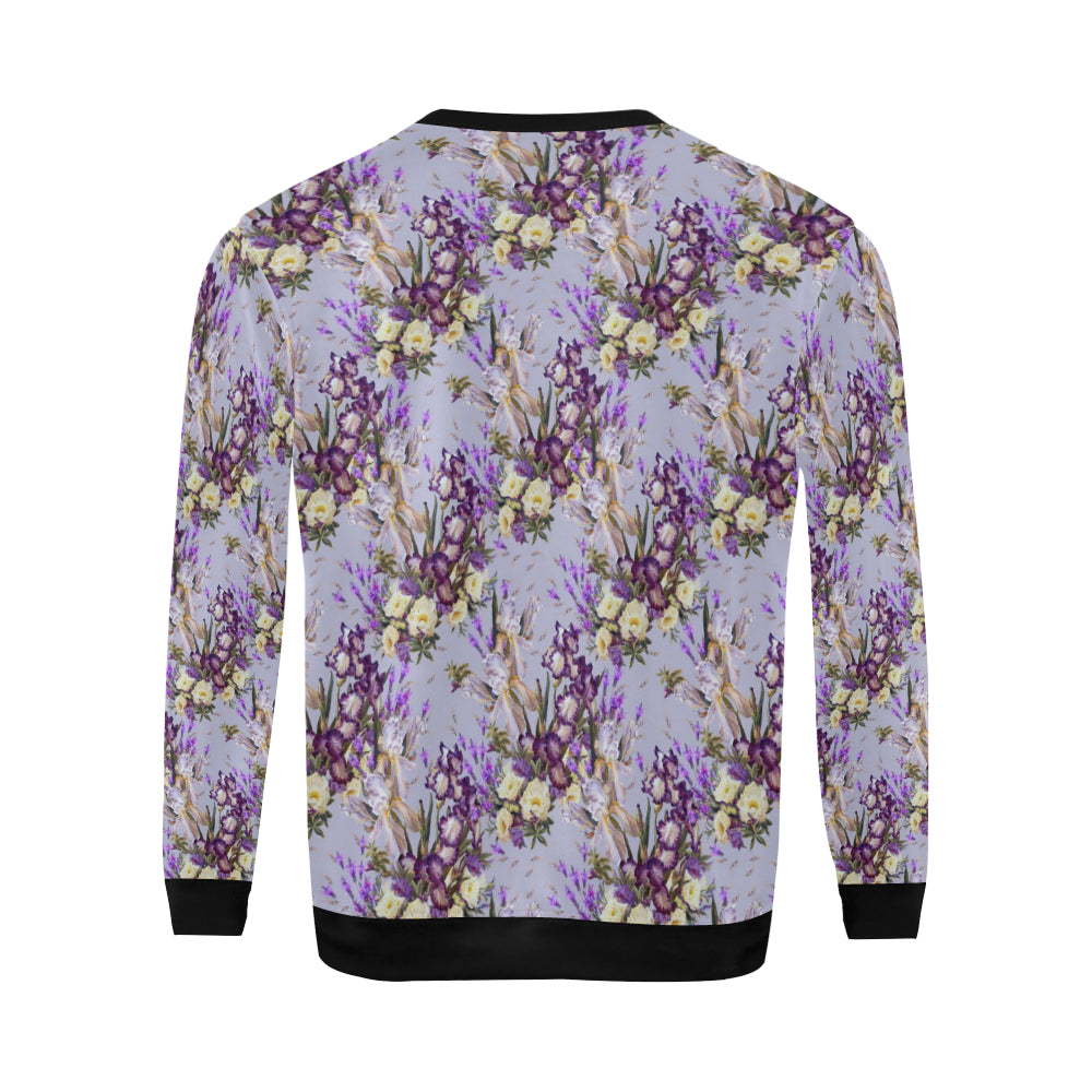 Iris Pattern Print Design IR07 Men Long Sleeve Sweatshirt