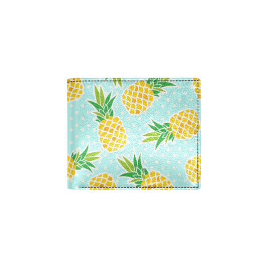Pineapple Pattern Print Design PP01 Men's ID Card Wallet