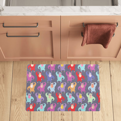 Chimpanzee Pattern Print Design 03 Kitchen Mat