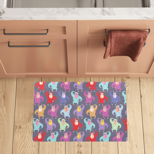 Chimpanzee Pattern Print Design 03 Kitchen Mat