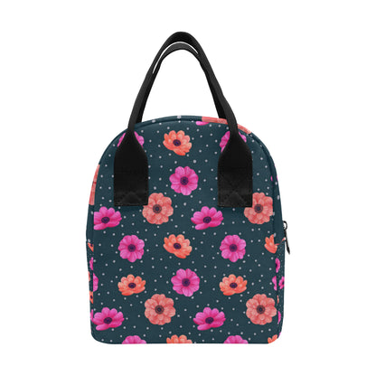Anemone Pattern Print Design AM08 Insulated Lunch Bag