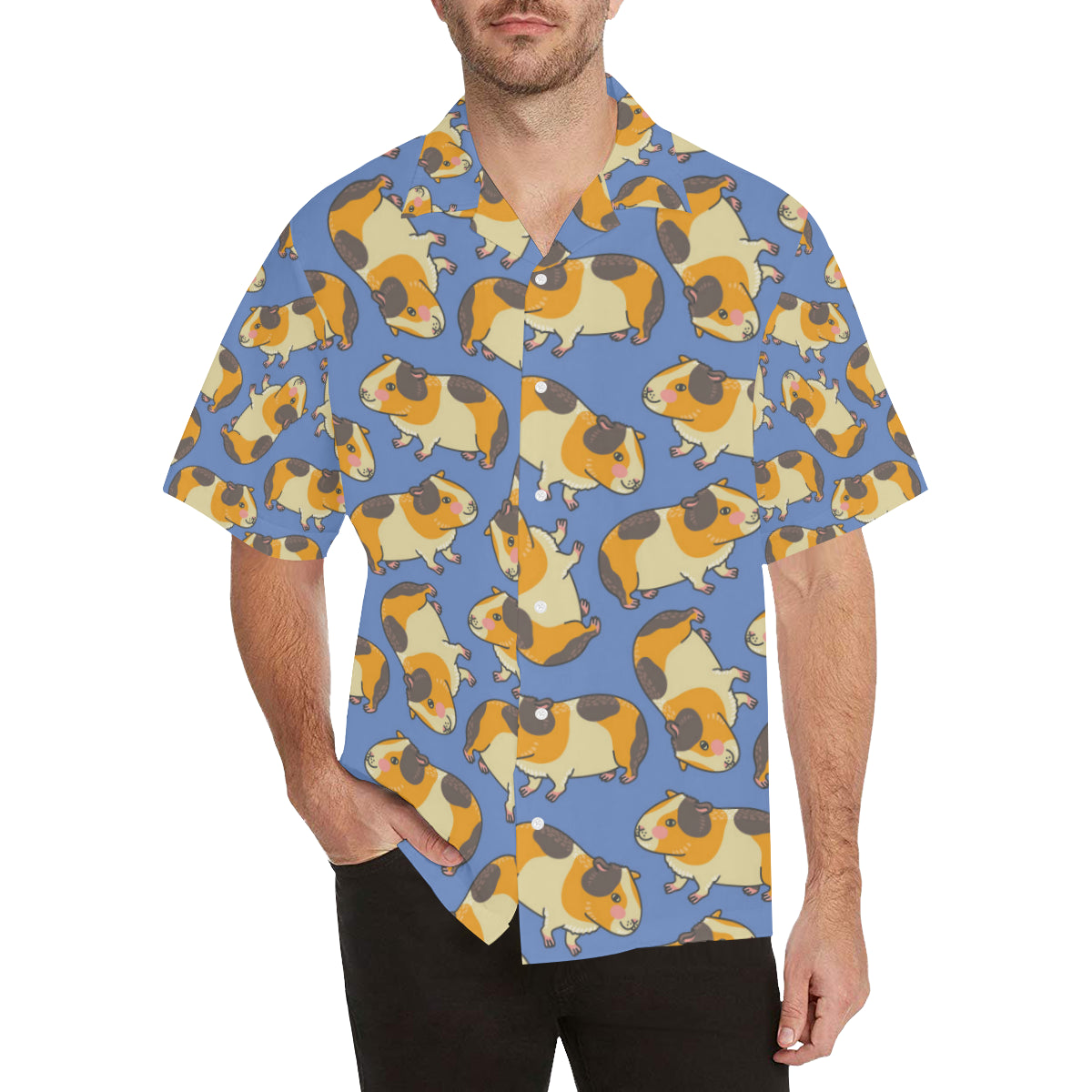 Guinea Pig Pattern Print Design 01 Men's Hawaiian Shirt