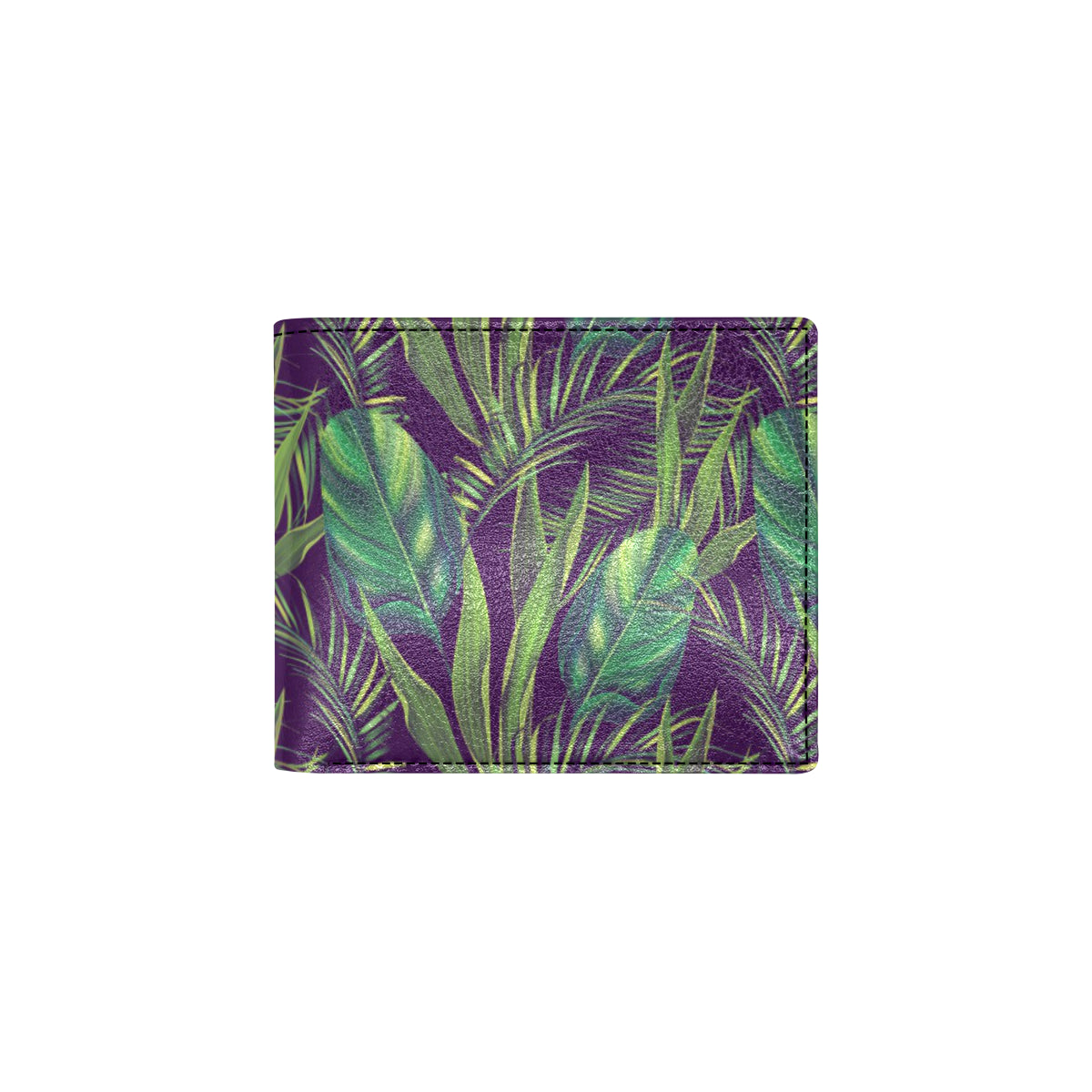 Palm Leaves Pattern Print Design PL03 Men's ID Card Wallet